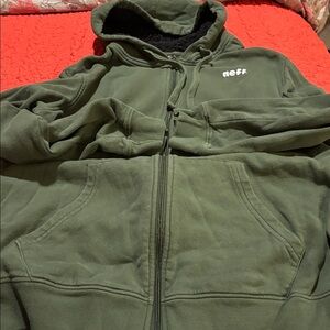 Neff Olive Green Hoodie with Zip